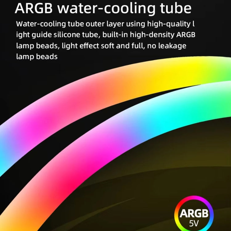 COOLMOON AS360 รุ่น Magic Diamond Edition พัดลมระบายความร้อนคอมพิวเตอร์ ARGB ระบบน้ำพร้อมไฟ LED รวมหม้อน้ำ CPU, AS360