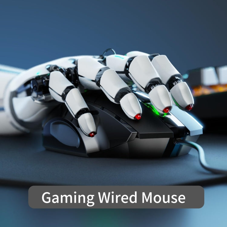 เมาส์เกมมีสาย Inphic PW1H 6 ปุ่ม เงียบ มีไฟส่องสว่าง
