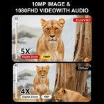 อุปกรณ์กล้องส่องทางไกลอินฟราเรดกลางคืน 2.4 นิ้ว ซูม 5X HD 1080P กล้องสองตา D18