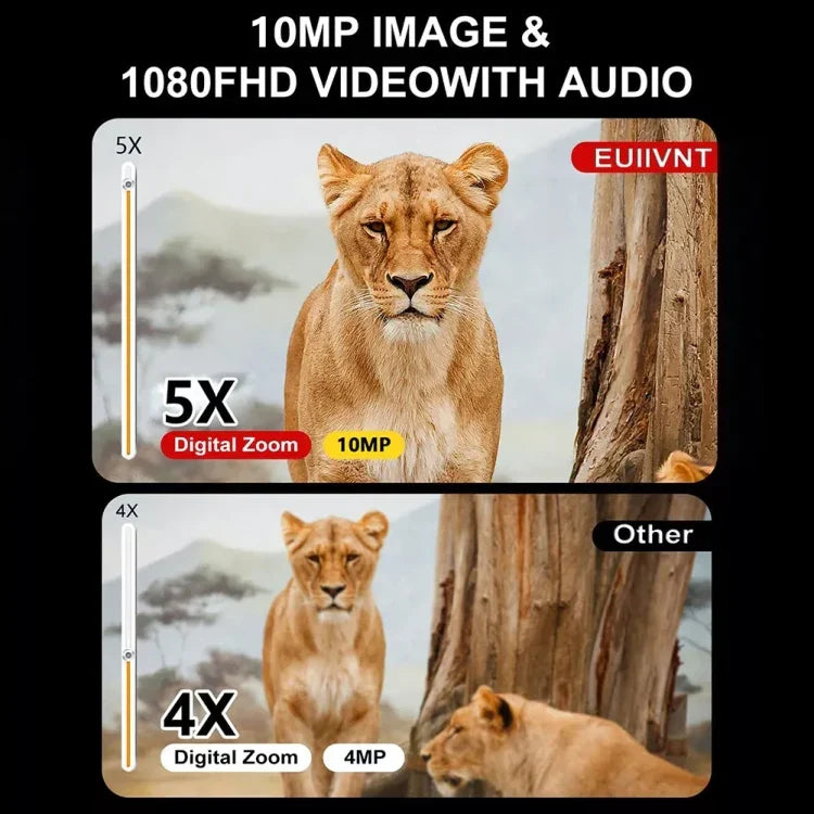 อุปกรณ์กล้องส่องทางไกลอินฟราเรดกลางคืน 2.4 นิ้ว ซูม 5X HD 1080P กล้องสองตา D18