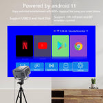 โปรเจคเตอร์พกพาอัจฉริยะ Android 4K รุ่น A10, ปลั๊ก US, ปลั๊ก UK, ปลั๊ก EU, ปลั๊ก AU