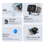 โปรเจคเตอร์พกพาอัจฉริยะ Android 4K รุ่น A10, ปลั๊ก US, ปลั๊ก UK, ปลั๊ก EU, ปลั๊ก AU