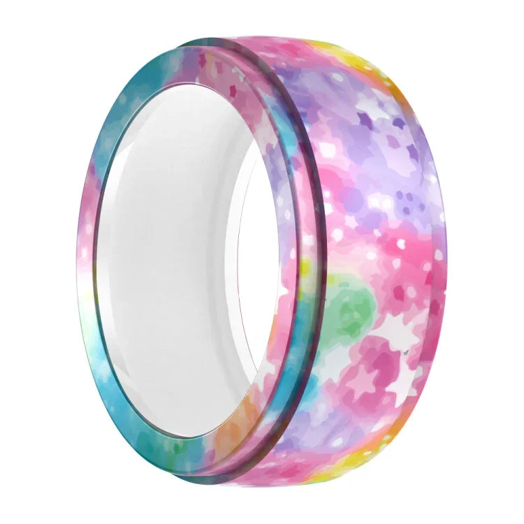 เคสซิลิโคนยืดหยุ่นพิมพ์ลายสำหรับ Samsung Galaxy Ring / Oura Ring กันรอยขีดข่วน ขนาด S, M