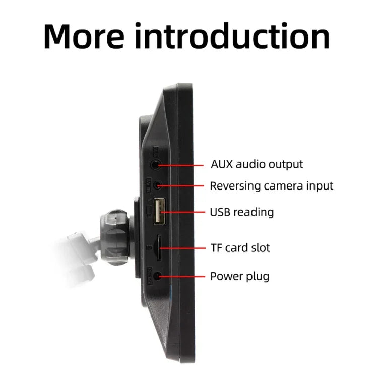 เครื่องเล่น MP5 หน้าจอ HD สำหรับรถยนต์ทั่วไป พร้อมจอภาพถอยหลัง ไม่มีตัวกล้อง