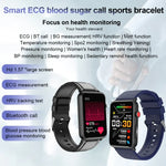สมาร์ทวอทช์วงแหวนวัด ECG อุณหภูมิ อัตราการเต้นหัวใจ ความดันโลหิต สุขภาพ รองรับบลูทูธสำหรับโทรศัพท์ สีซิลิโคนดำ สีซิลิโคนแดง สีซิลิโคนฟ้า หนังสีดำ หนังสีน้ำตาล