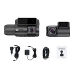 M700A เครื่องบันทึกวิดีโอรถยนต์ 3 ช่อง 4K UHD หน้า+1080P ภายใน+2K หลัง+GPS+WiFi กล้องติดรถยนต์, M700A