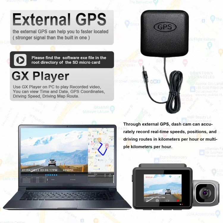 M700A เครื่องบันทึกวิดีโอรถยนต์ 3 ช่อง 4K UHD หน้า+1080P ภายใน+2K หลัง+GPS+WiFi กล้องติดรถยนต์, M700A