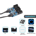 สายต่อขยายเมนบอร์ด 9 พิน USB2.0 แบบ 1 ต่อ 4 พร้อมชิป รองรับหลายอินเทอร์เฟซ สำหรับใช้งานร่วมกัน, 1 ต่อ 4