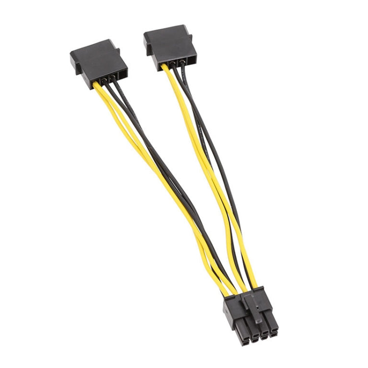 สายจ่ายไฟ IDE แบบคู่ 4 พิน ขนาดใหญ่ เป็น EPS 8 พิน สำหรับ CPU, 15 ซม., 20 ซม.