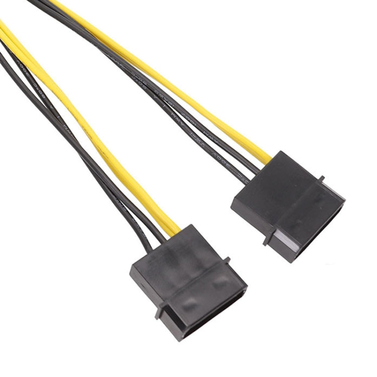 สายจ่ายไฟ IDE แบบคู่ 4 พิน ขนาดใหญ่ เป็น EPS 8 พิน สำหรับ CPU, 15 ซม., 20 ซม.