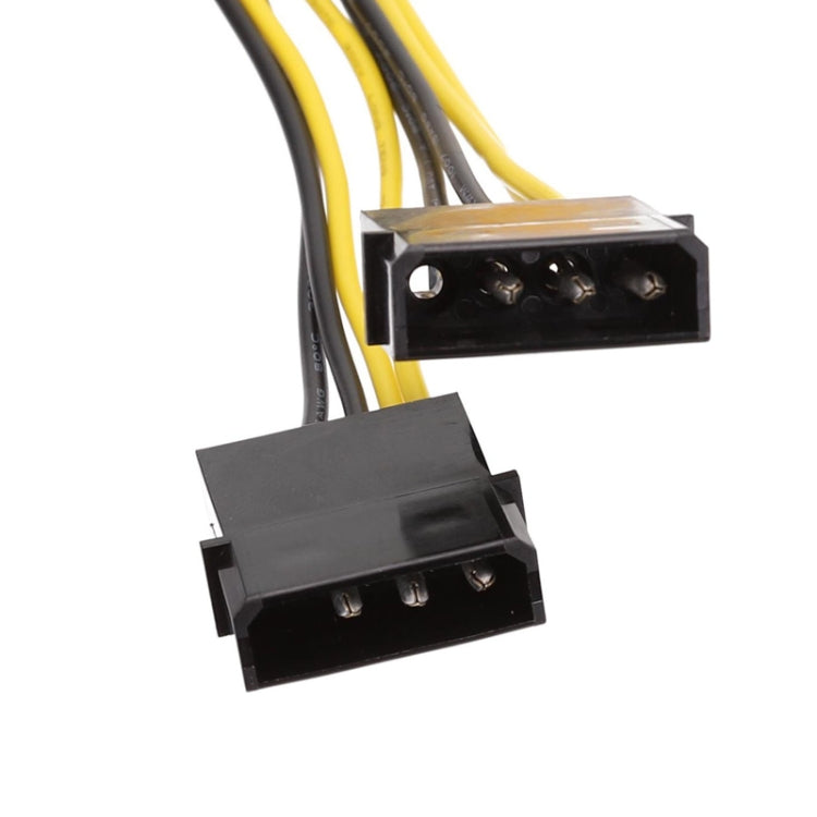 สายจ่ายไฟ IDE แบบคู่ 4 พิน ขนาดใหญ่ เป็น EPS 8 พิน สำหรับ CPU, 15 ซม., 20 ซม.