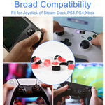 ซิลิโคนป้องกันจอยสติ๊ก 12 คู่ สำหรับ Steam Deck / PS4 / PS5 / Switch / Xbox, 12 คู่สีผสม