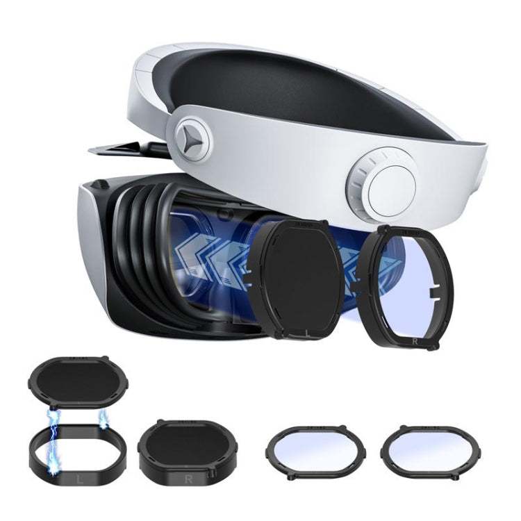DEVASO สำหรับ PlayStation VR 2 ชุดปกแว่นตาแม่เหล็ก 6-in-1 ป้องกันรอยขีดข่วน 6-in-1