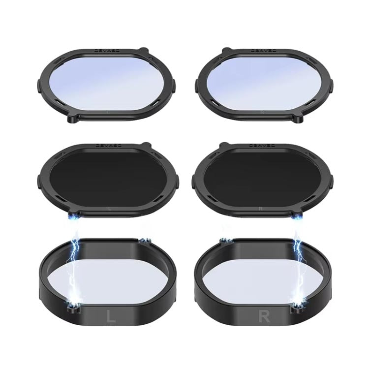 DEVASO สำหรับ PlayStation VR 2 ชุดปกแว่นตาแม่เหล็ก 6-in-1 ป้องกันรอยขีดข่วน 6-in-1