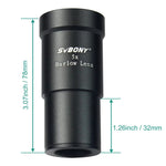 อุปกรณ์กล้องโทรทรรศน์ดาราศาสตร์ SVBONY F9102A ขยาย 5 เท่า ขนาด 1.25 นิ้ว F9102A