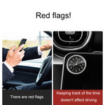 Car Digital Electronic Quartz Luminous Clock, Ruby Red+Air Outlet Clip, Ruby Blue+Air Outlet Clip, Gold+Air Outlet Clip, White+Air Outlet Clip, Black+Air Outlet Clip