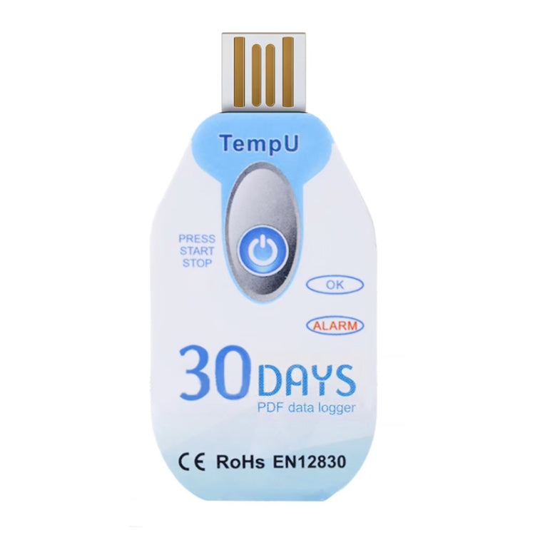 เครื่องบันทึกอุณหภูมิใช้ครั้งเดียว TempU สำหรับรถขนส่งโซ่เย็น, 30 วัน, 60 วัน, 90 วัน