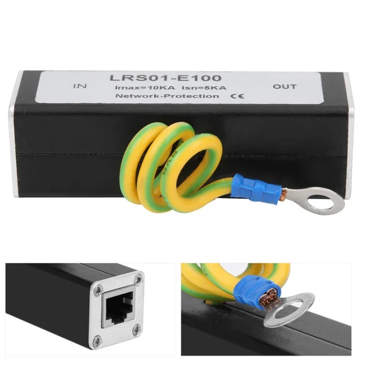 ขั้วต่อ RJ45 เครือข่าย ป้องกันฟ้าผ่าสัญญาณวิดีโอเฝ้าระวัง, RJ45