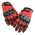 Motorcycle Gloves Men Riding Racing Anti-Slip Hard Shell Outdoor Full Finger Touchscreen Gloves, Average