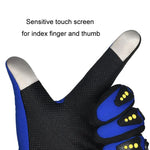 Motorcycle Gloves Men Riding Racing Anti-Slip Hard Shell Outdoor Full Finger Touchscreen Gloves, Average