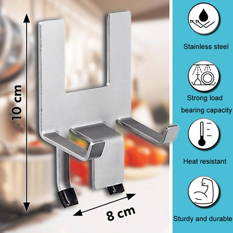 ที่เก็บฝาหม้อสแตนเลสพร้อมซีลิโคนสำหรับใช้ในครัว