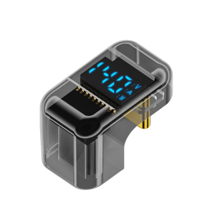 อะแดปเตอร์ Type-C แบบแสดงผลดิจิทัล รูปตัว U ข้อต่อ 180 องศา กำลังไฟ 140W รุ่น 4.0, ข้อต่อ 180 องศา