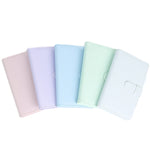 สมุดเก็บรูปถ่าย บัตรเครดิต 108 ชิ้น ขนาด 3 นิ้ว สีเขียวมิ้นท์, ม่วงไอริส, ชมพูเชอร์รี่อ่อน, น้ำเงินไฮเดรนเยีย, ขาวมะลิ, ลายลิ้นจี่ดำ, ลายลิ้นจี่น้ำตาล
