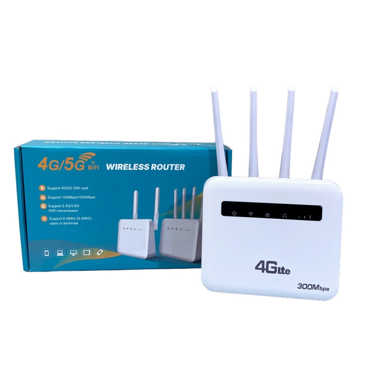 เราเตอร์ไร้สาย 4G CPE WiFi6 แบบเสียบปลั๊ก สองพอร์ต จุดเชื่อมต่อไร้สาย ปลั๊กยุโรป สำหรับยุโรป / เอเชีย / แอฟริกา