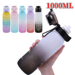 แก้วน้ำ Tritan ความจุ 1000ml สีไล่เฉด สำหรับกีฬากลางแจ้ง