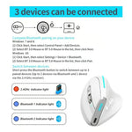 ZELOTES F36 เมาส์ไร้สายแนวตั้งแบบโปรแกรมได้ 9 ปุ่ม พร้อมการจับที่ถนัดมือ Bluetooth คู่ + 2.4G, F36 (สีขาว), F36 (สีดำ)