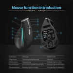 ZELOTES F36 เมาส์ไร้สายแนวตั้งแบบโปรแกรมได้ 9 ปุ่ม พร้อมการจับที่ถนัดมือ Bluetooth คู่ + 2.4G, F36 (สีขาว), F36 (สีดำ)