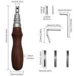 เครื่องกดขอบหนัง 7-in-1 พร้อมเครื่องตัดร่องและเครื่องตัดขอบหนัง