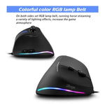 ZELOTES C18 เมาส์เกมแบบมีสายแนวตั้ง 11 ปุ่ม พร้อมไฟ RGB จอยสติ๊กโปรแกรมได้ จับถนัดมือ, C18