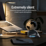 ZELOTES F-26C เมาส์ไร้สายแนวตั้ง 8 ปุ่ม โหมดคู่ 2.4G+Bluetooth พร้อมจอแสดงผล LED, F-26C