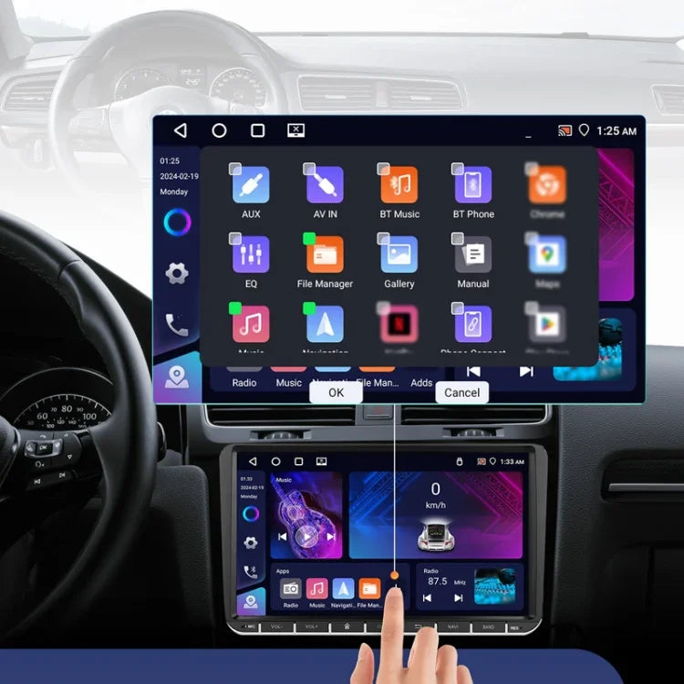 For Volkswagen 4+64G Multimedia Player Android 13 System, 7-inch, 9-inch