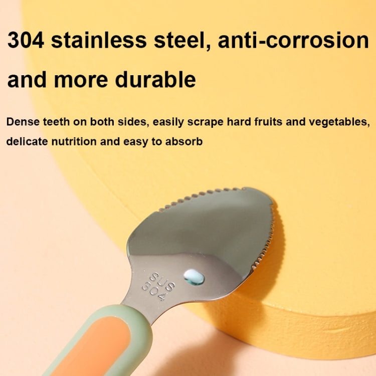 Multi-function Double-head Baby Food Spoon Baby Tableware Fruit Scraper Spoon