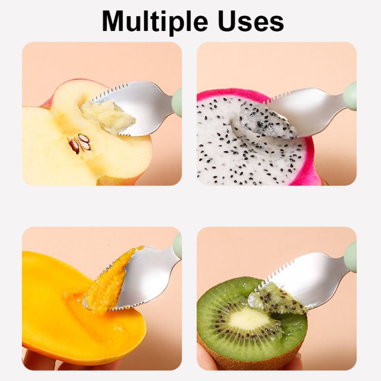 Multi-function Double-head Baby Food Spoon Baby Tableware Fruit Scraper Spoon