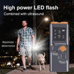 เครื่องป้องกันสุนัขหยุดเห่าอัลตราโซนิกหัวคู่ พร้อมไฟ LED กำลังสูง P7