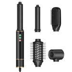 5 in 1 Hot Air Comb Automatic Curling Negative Ion Hair Dryer, Gray EU Plug, Gray UK Plug, Gray US Plug, Blue Gold US Plug, Black Gold EU Plug, Black Gold UK Plug