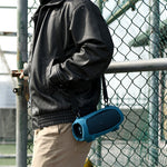 เคสซิลิโคนสำหรับลำโพง JBL Charge 5 พร้อมสายสะพาย สีดำ, สีน้ำเงิน