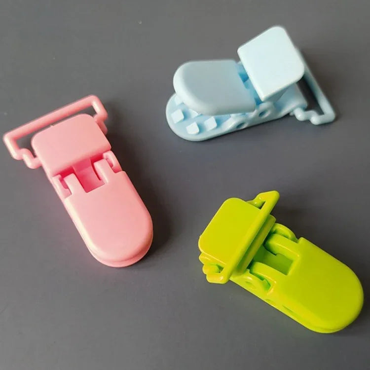 10pcs Baby Pacifier Anti-drop Chain Clips Cartoon Crocodile Clips Pacifier Clamps