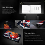 แผ่นรองเมาส์ Big Wave แบบยางกันลื่น ขนาด 300x600x2mm, 300x700x3mm, 300x800x2mm, 300x800x3mm, 400x900x2mm, 400x900x3mm