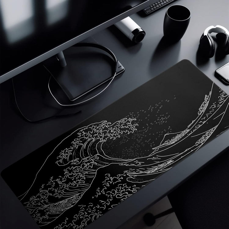 แผ่นรองเมาส์ Big Wave แบบยางกันลื่น ขนาด 300x600x2mm, 300x700x3mm, 300x800x2mm, 300x800x3mm, 400x900x2mm, 400x900x3mm