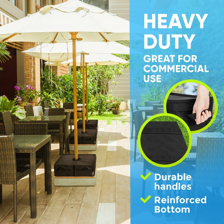 Patio Parasol Fixed Sandbag Oxford Cloth Waterproof Cover, Split Square