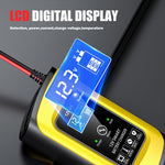 FOXSUR 12V8A SUV Car Motorcycle Intelligent Repair Type Lead-acid Battery Charger, EU Plug, US Plug, UK Plug