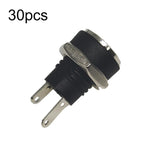 ซ็อกเก็ตไฟ DC ตัวเมียสำหรับอุปกรณ์อิเล็กทรอนิกส์ 30 ชิ้น พร้อมน็อต, DC5.5x2.1MM, ทองแดงแท้ DC5.5x2.5MM, DC3.5x1.3MM