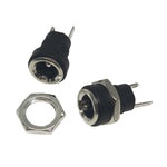 ซ็อกเก็ตไฟ DC ตัวเมียสำหรับอุปกรณ์อิเล็กทรอนิกส์ 30 ชิ้น พร้อมน็อต, DC5.5x2.1MM, ทองแดงแท้ DC5.5x2.5MM, DC3.5x1.3MM
