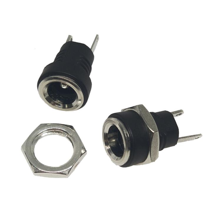ซ็อกเก็ตไฟ DC ตัวเมียสำหรับอุปกรณ์อิเล็กทรอนิกส์ 30 ชิ้น พร้อมน็อต, DC5.5x2.1MM, ทองแดงแท้ DC5.5x2.5MM, DC3.5x1.3MM