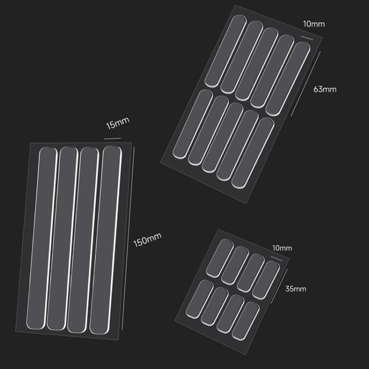 5sheets /Pack Transparent Invisible Anti-Collision Strip Self-Adhesive Pads For Cabinets Desk Corners, 35 x 10mm, 63 x 10mm, 150 x 15mm
