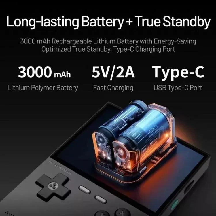 เครื่องเล่นเกมพกพา TRIMUI BRICK แบบโอเพนซอร์ส บลูทูธไร้สาย HD Retro Arcade, รุ่นมาตรฐาน ไม่มีการ์ด, 64G, 128G, 256G